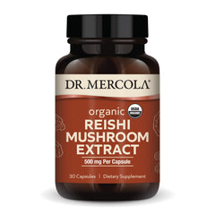 Dr. Mercola Organic Reishi Mushroom Extract bottle label