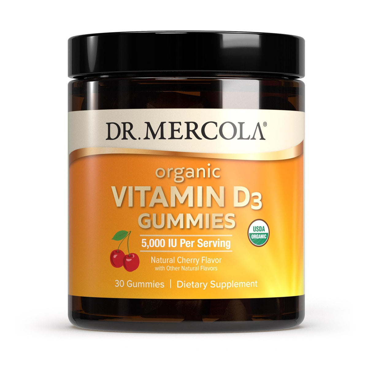 Dr Mercola Organic Vitamin D3 Gummies bottle front