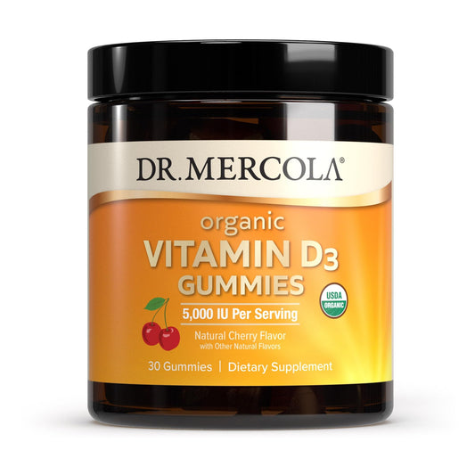 Dr Mercola Organic Vitamin D3 Gummies bottle front