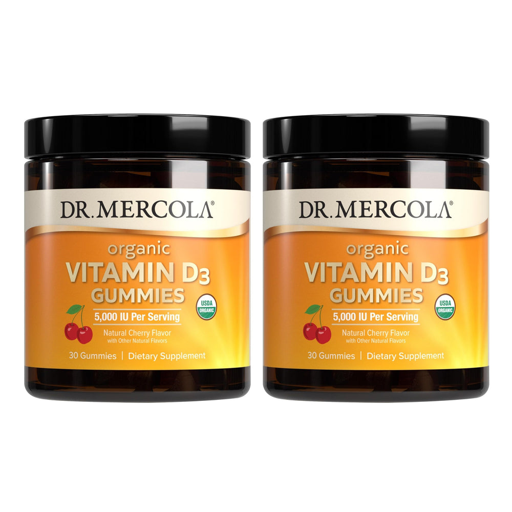Dr Mercola Organic Vitamin D3 Gummies for Kids 2-pack front packaging