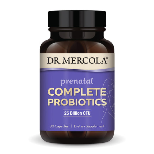 Dr. Mercola Prenatal Complete Probiotics bottle with 30 capsules