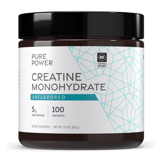 Dr. Mercola Pure Power Creatine Monohydrate bottle front view