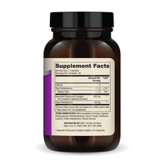 Back label with supplement facts on Dr. Mercola Quercetin & Pterostilbene Advanced