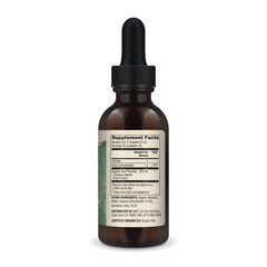 Dropper dispensing liquid from Dr. Mercola Saw Palmetto Liquid Drops