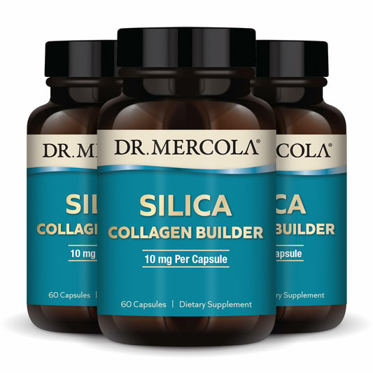 Bottle of Dr. Mercola Silica Collagen Builder - 180 capsules