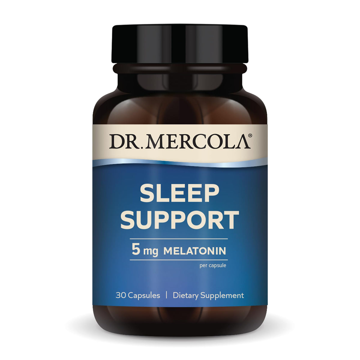 Label image for Dr. Mercola Sleep Support with Melatonin 5 mg
