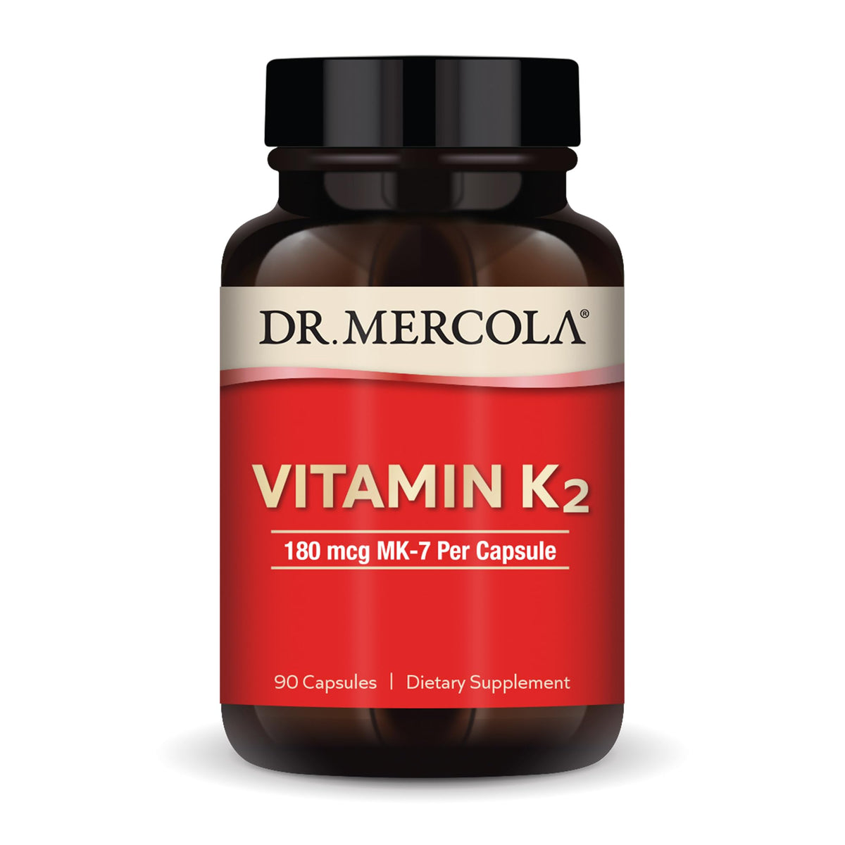 Dr. Mercola Vitamin K2 180 mcg MK-7 bottle label