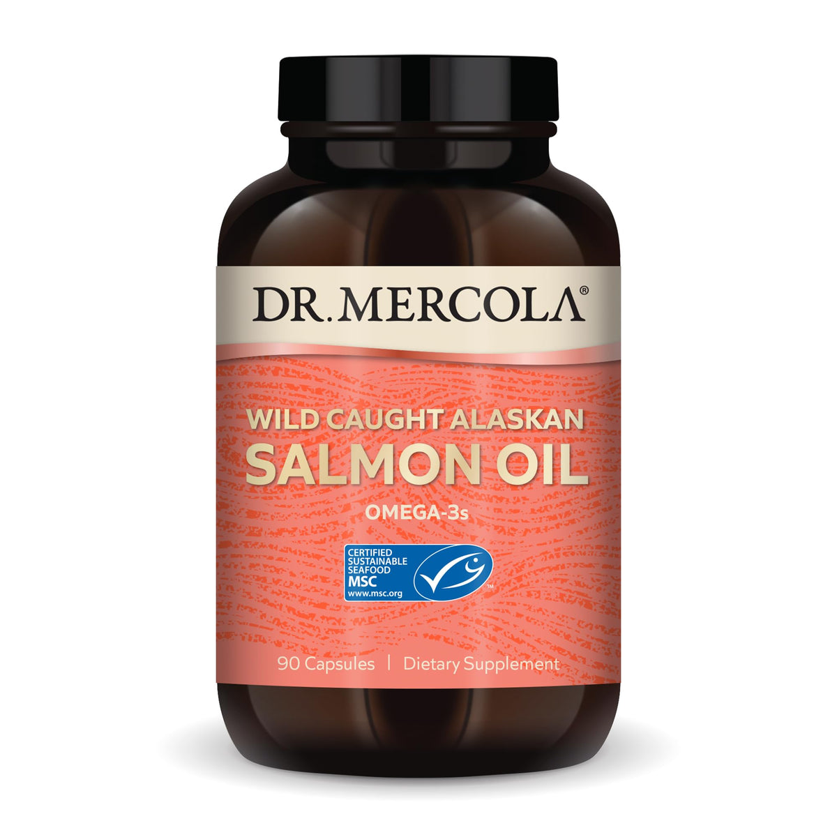 Dr. Mercola Wild Alaskan Salmon Oil bottle and capsules
