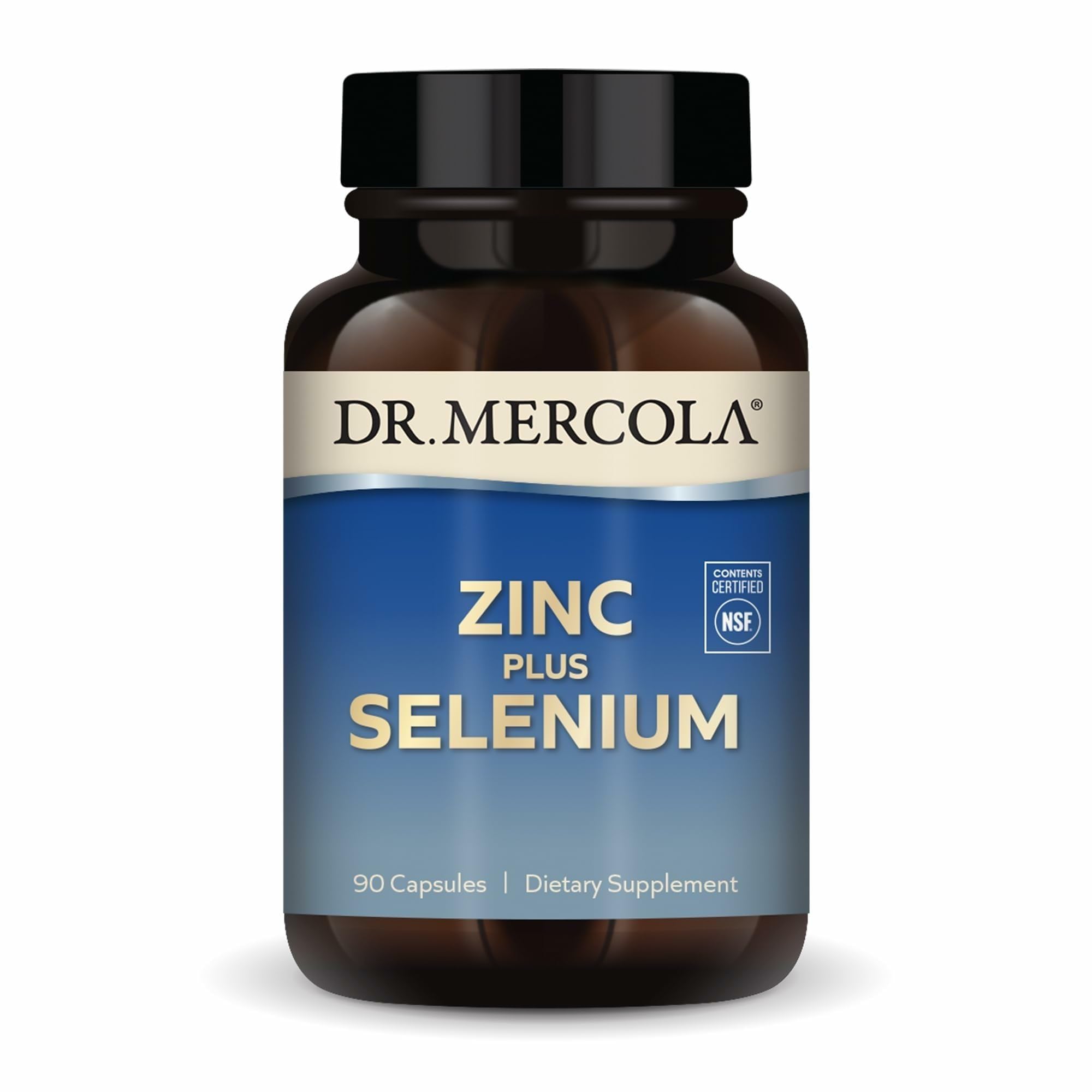 Dr. Mercola Zinc Plus Selenium bottle front view