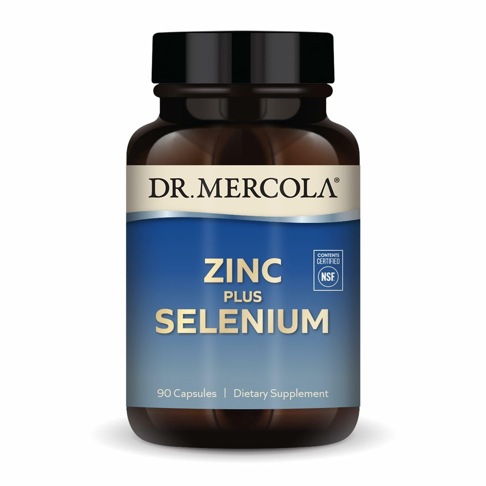 Dr. Mercola Zinc Plus Selenium bottle front view