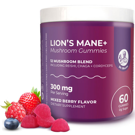 DR. MORITZ Lions Mane Gummies bottle label