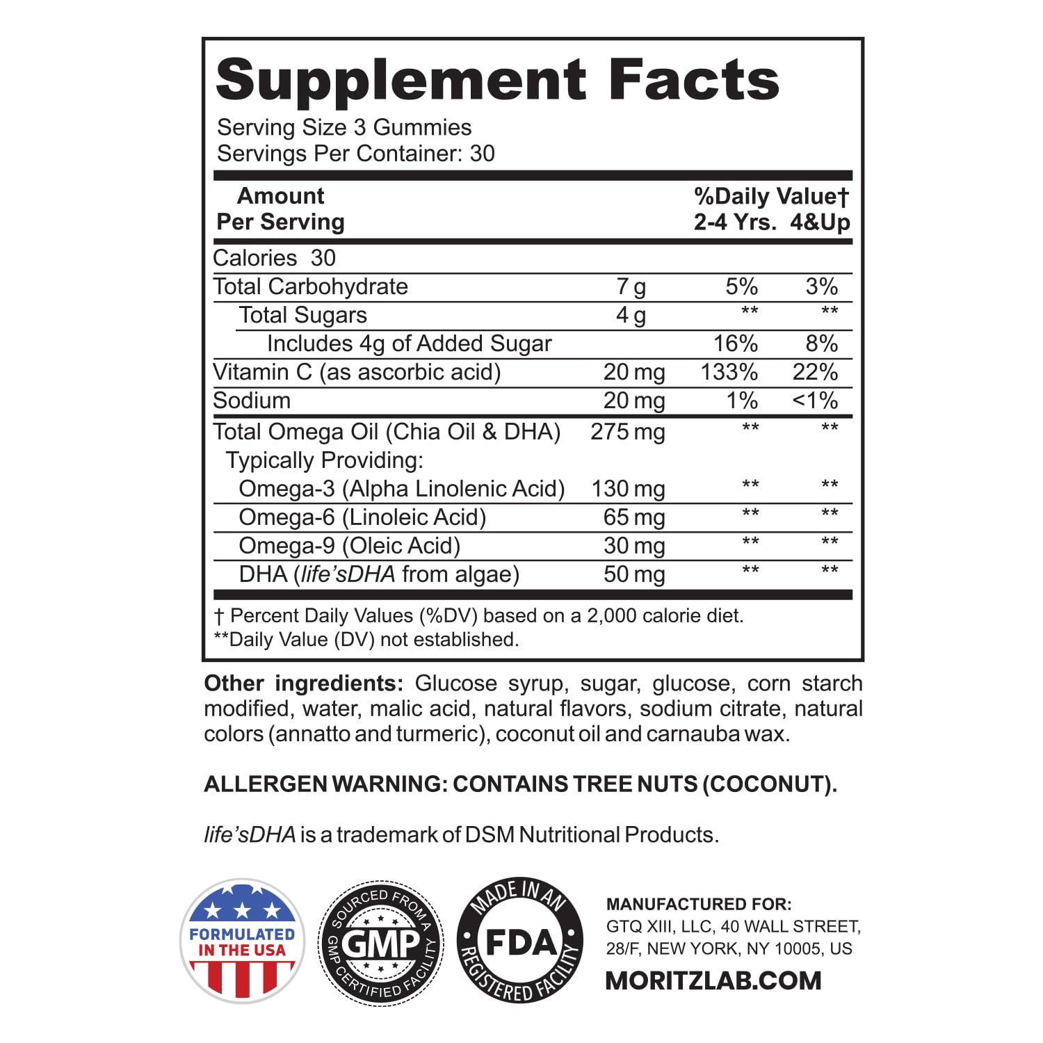 Vegan DHA omega-3 in gummies for kids