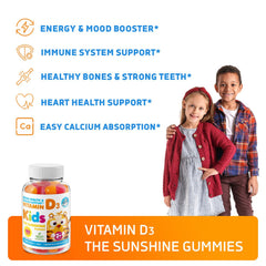 Chewable vitamin D3 gummies for immune support