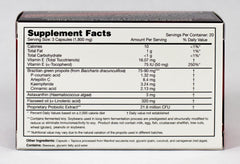 Close-up of Brazilian Green Propolis and capsules