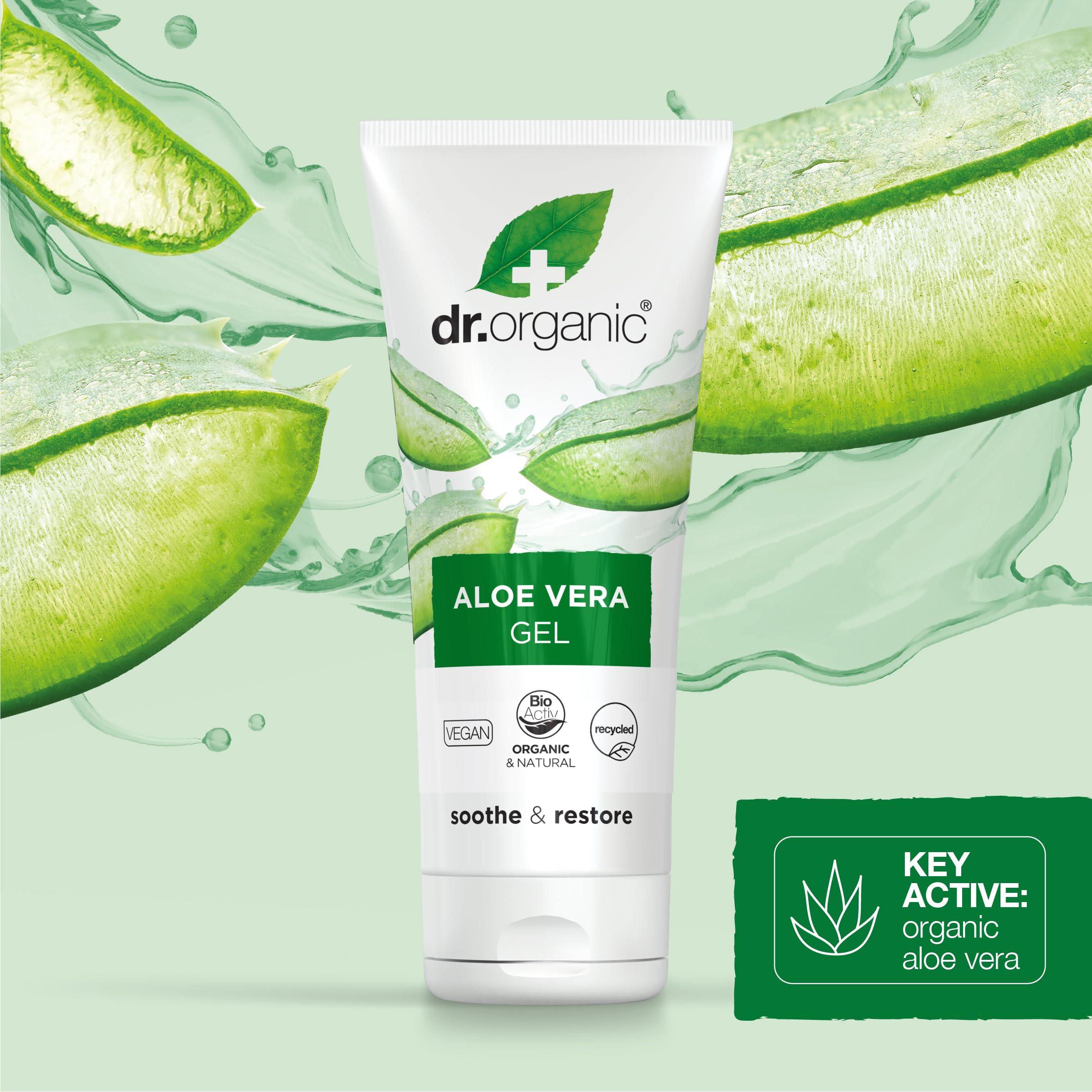 Texture close-up of aloe vera gel from Dr Organic Aloe Vera Gel 200ml