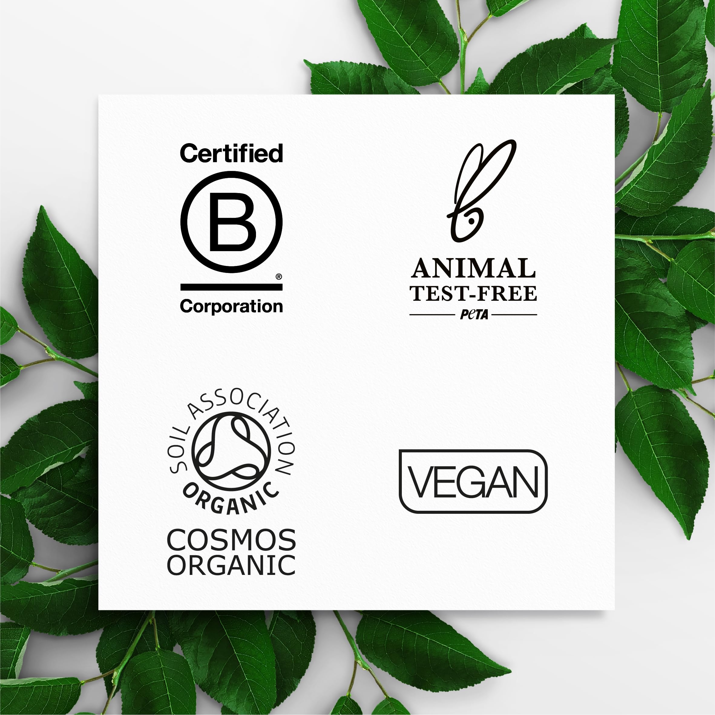 Cruelty-free and vegan skincare statement badge