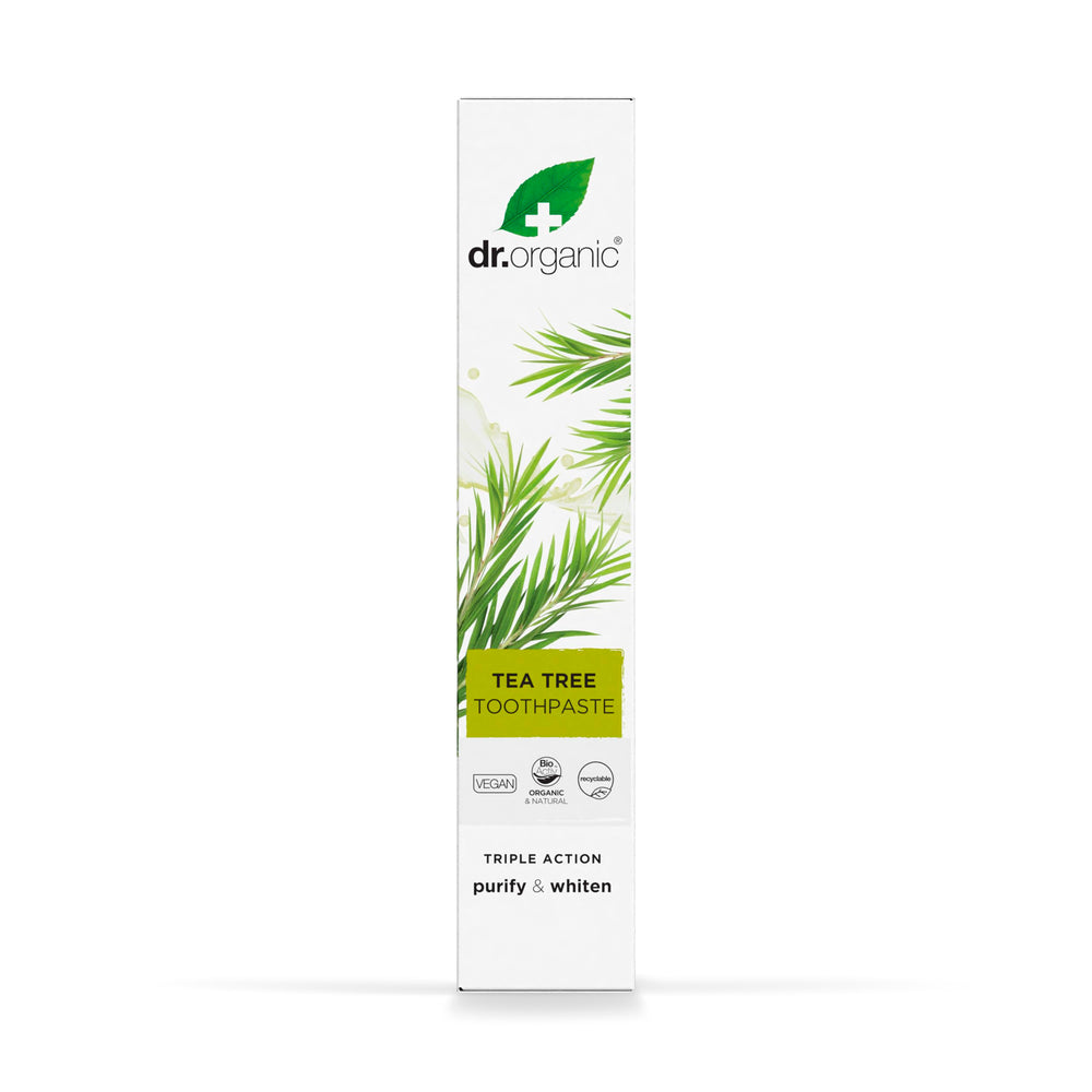 Cap and nozzle of Dr.organic Tea Tree Toothpaste 100ml