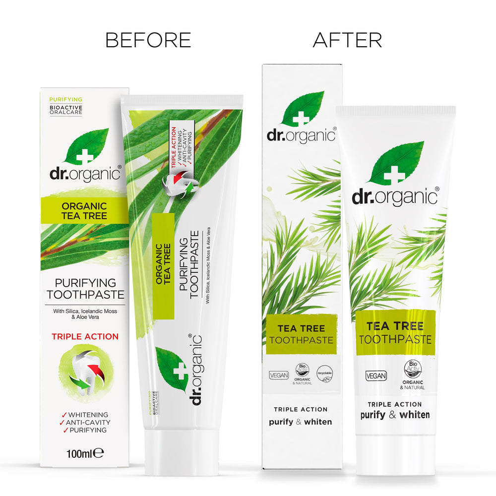 Back label with directions and ingredients on toothpaste tube