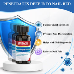 DR.RAPID before and after closeup of toenail improvement
