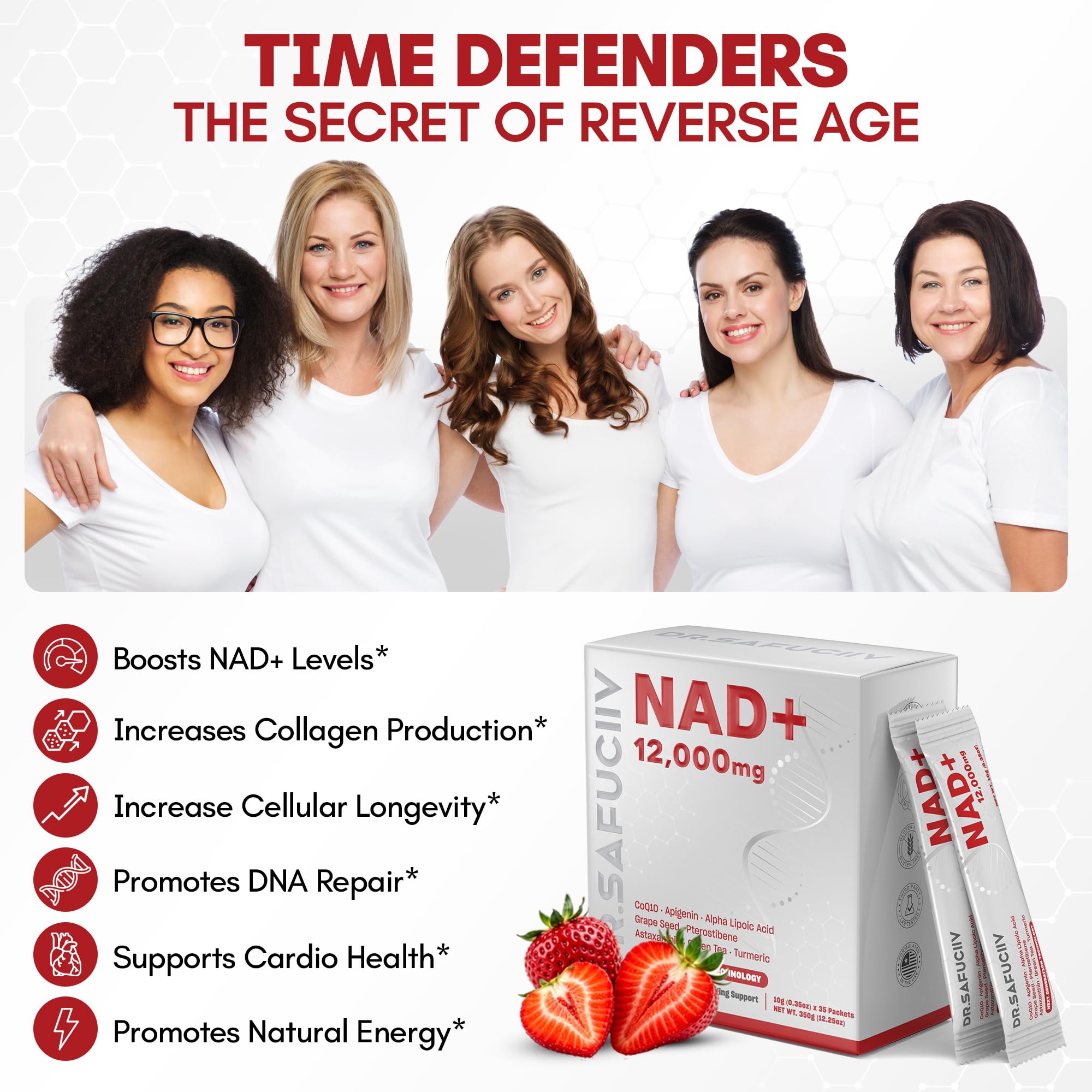 Liquid stick packets for DR.SAFUCIIV NAD supplement