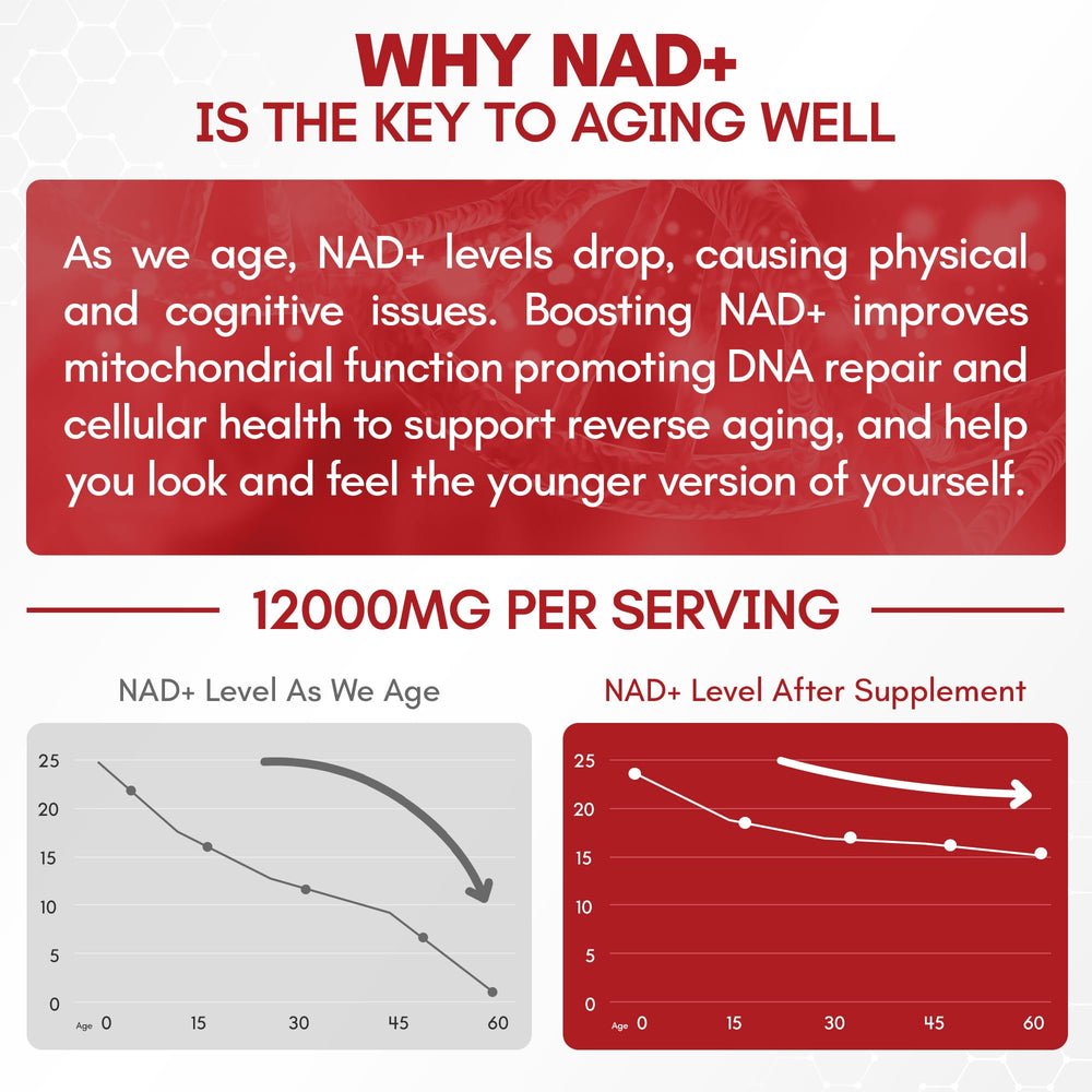 Close-up of 12,000mg NAD+ formula ingredients