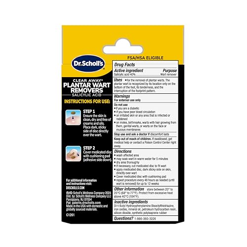 Dr Scholl's Clear Away foot care in home treatment.