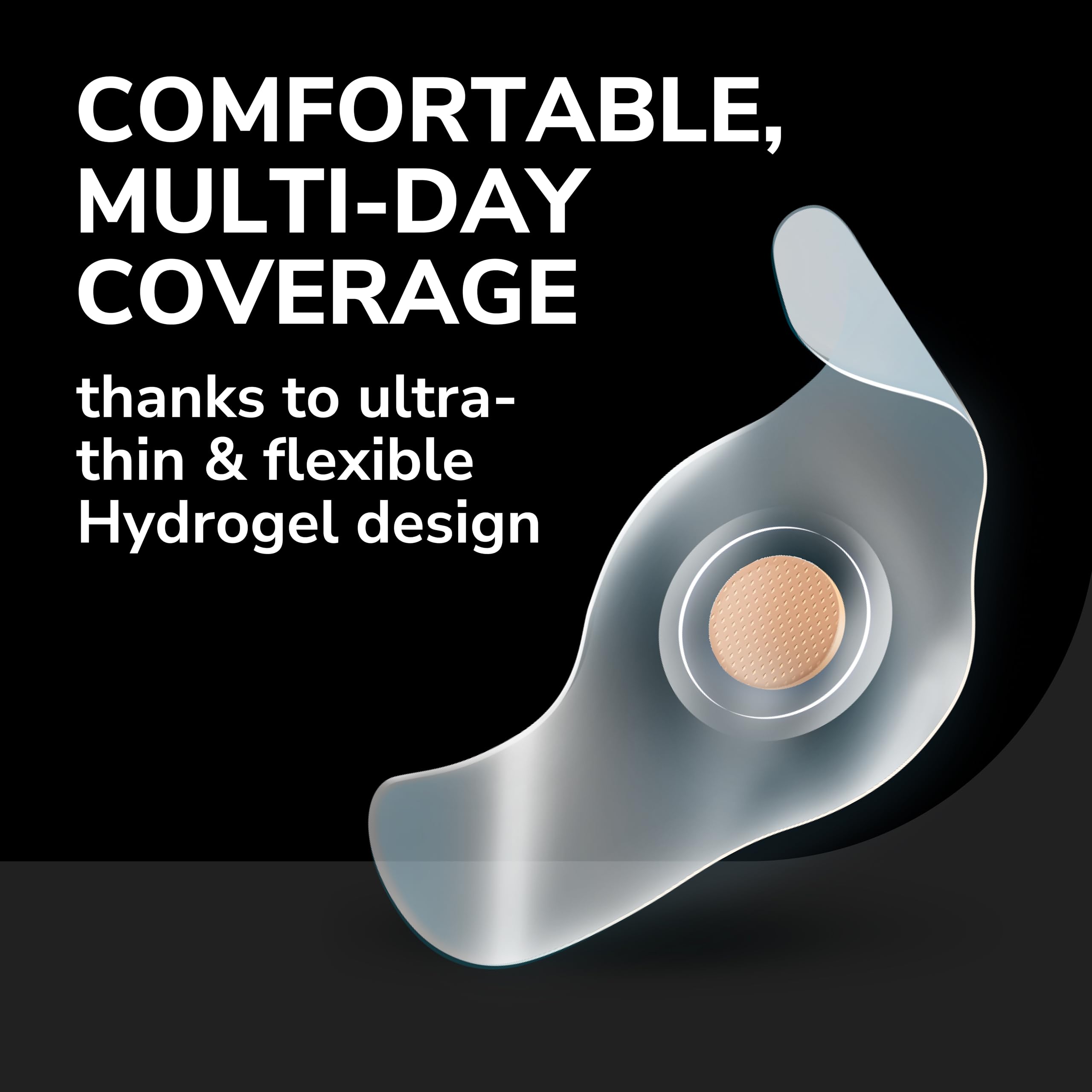 Dr. Scholl's hydrogel technology shown for comfortable wear during treatment