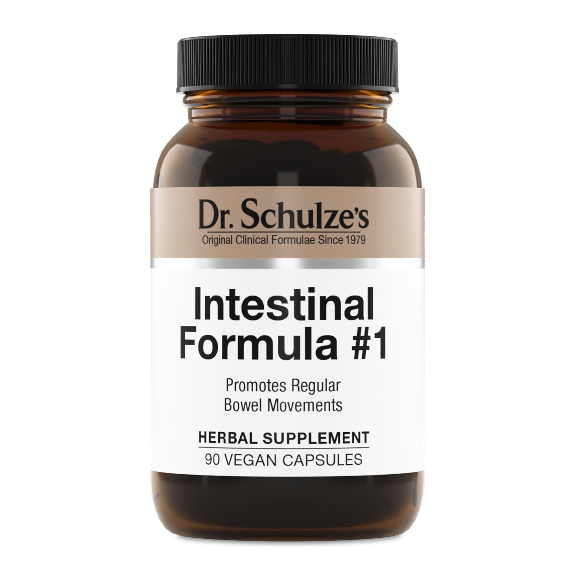 Bottle of Dr. Schulze's Intestinal Formula #1 with label, 90 count