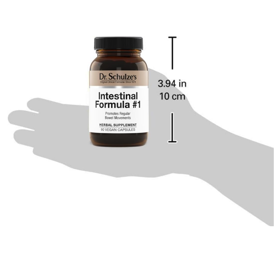 Packaging for Dr. Schulze's Intestinal Formula #1 90-count bottle