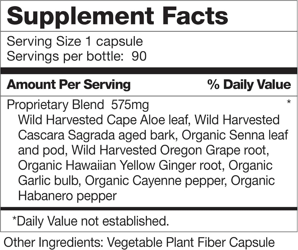 Close-up view of Dr. Schulze's Intestinal Formula #1 capsules