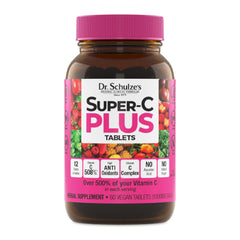 Front view of Dr. Schulze's Super-C Plus bottle