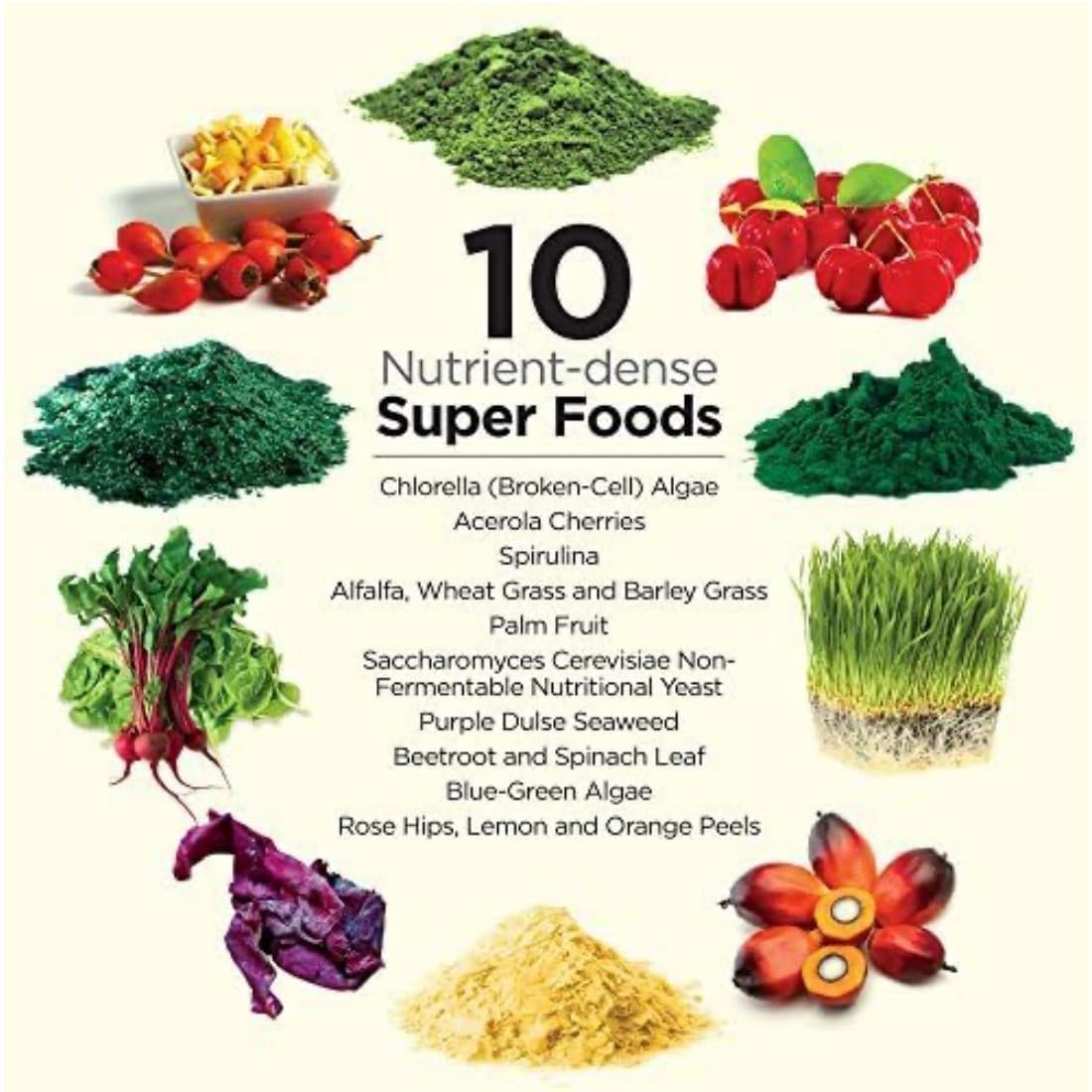 Scooped SuperFood Plus powder in a spoon