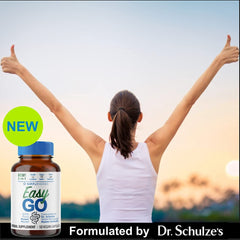 Dr. Schulze's Easy Go Bowel Mover nutrition label shows plant-based ingredients for digestive support