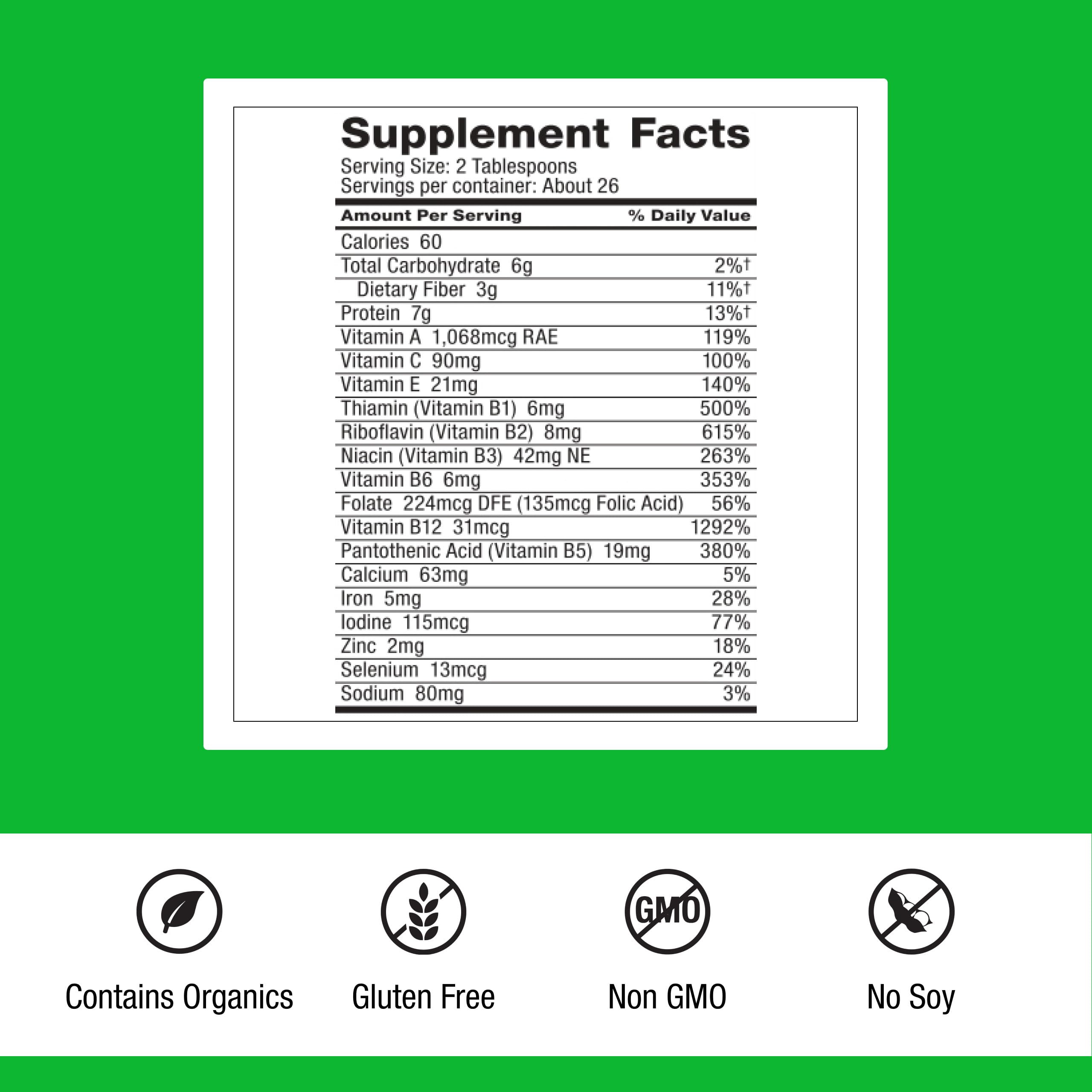 Dr. Schulze's SuperFood Plus bottle pour showing easy daily use.