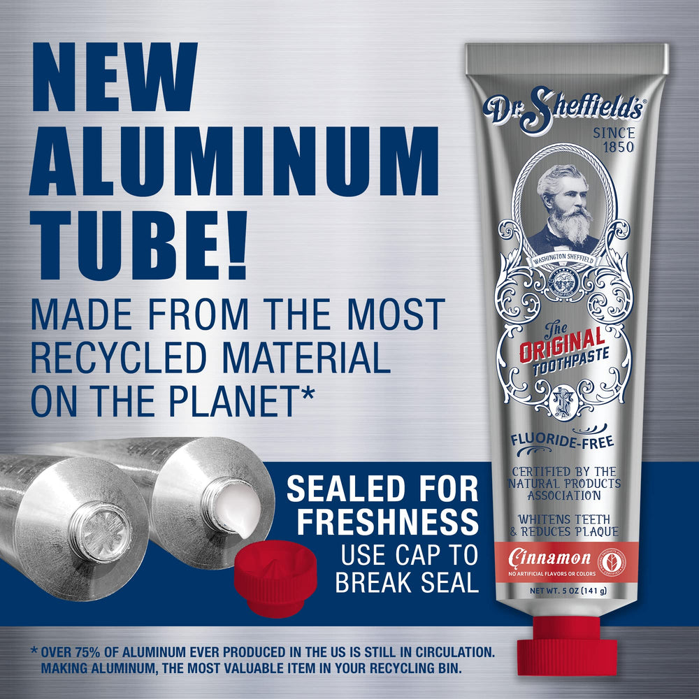 Aluminum toothpaste tube sealed for freshness
