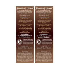 Back view of packaging showing ingredients and certifications