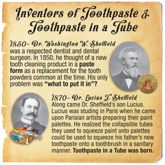 Illustration of whitening and fresh breath benefits for toothpaste