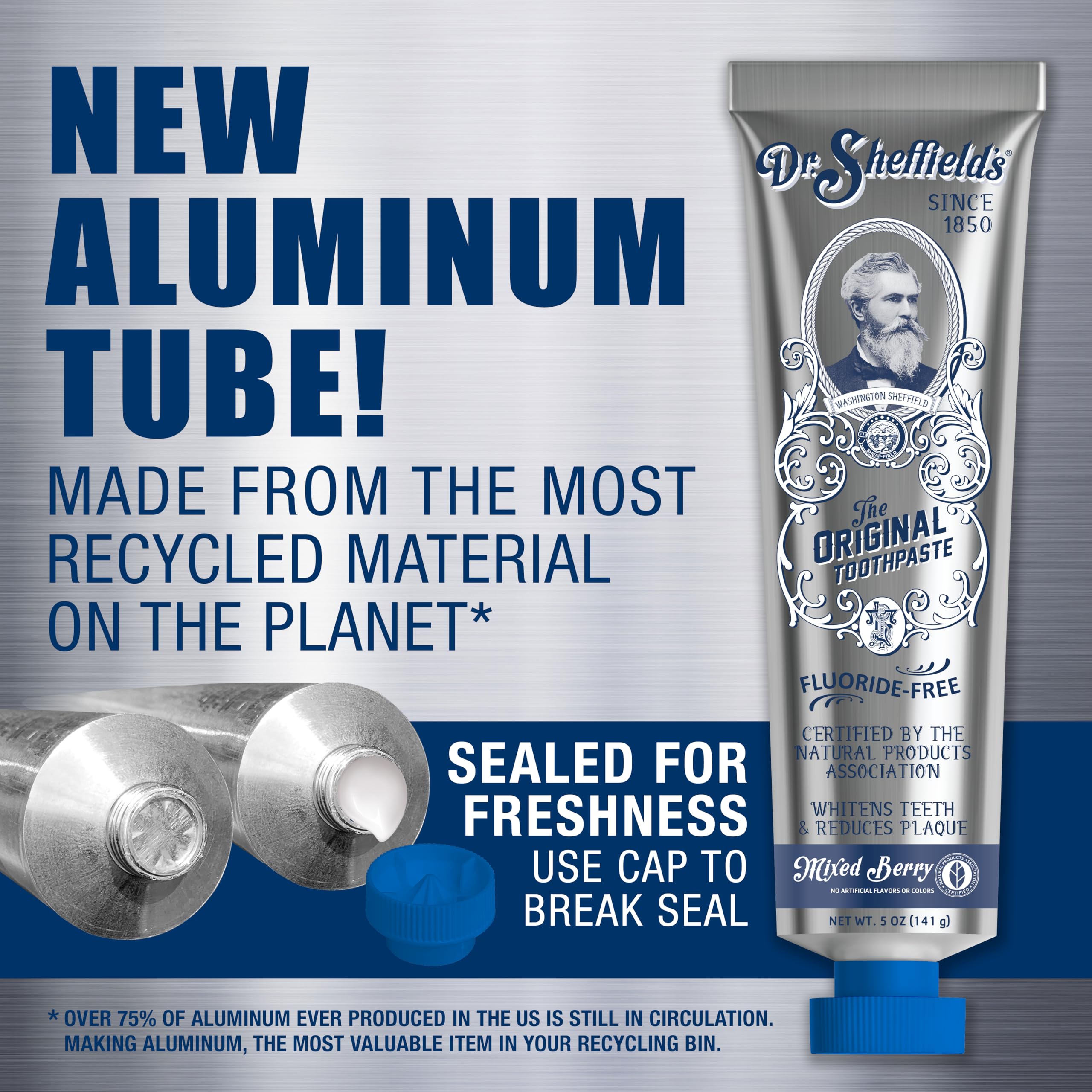 Two-pack box of Dr. Sheffield’s Natural Toothpaste