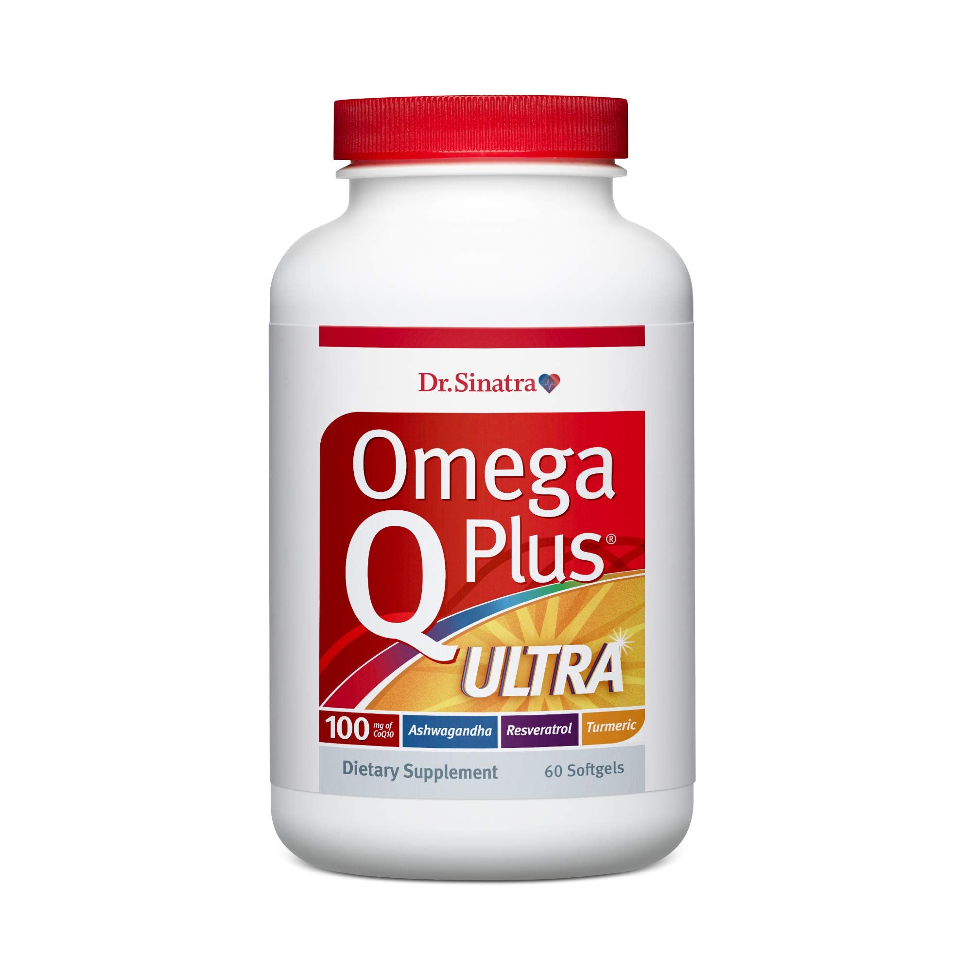 Dr. Sinatra Omega Q Plus Ultra bottle for daily heart and brain support
