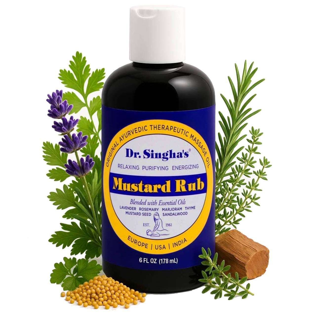 Dr. Singha's Mustard Rub 6 oz bottle