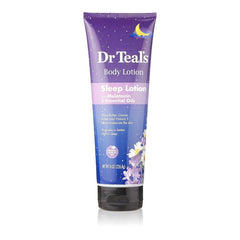 Dr Teal's Night Sleep lotion bottle with calming scent for bedtime.