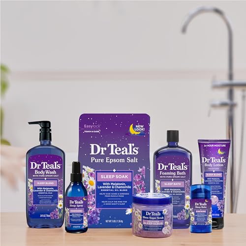 Packaging components of Dr Teal's Sleep Spray set