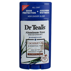Dr Teal's Déodorant Coco – bouteille élégante pour une application facile et durable.