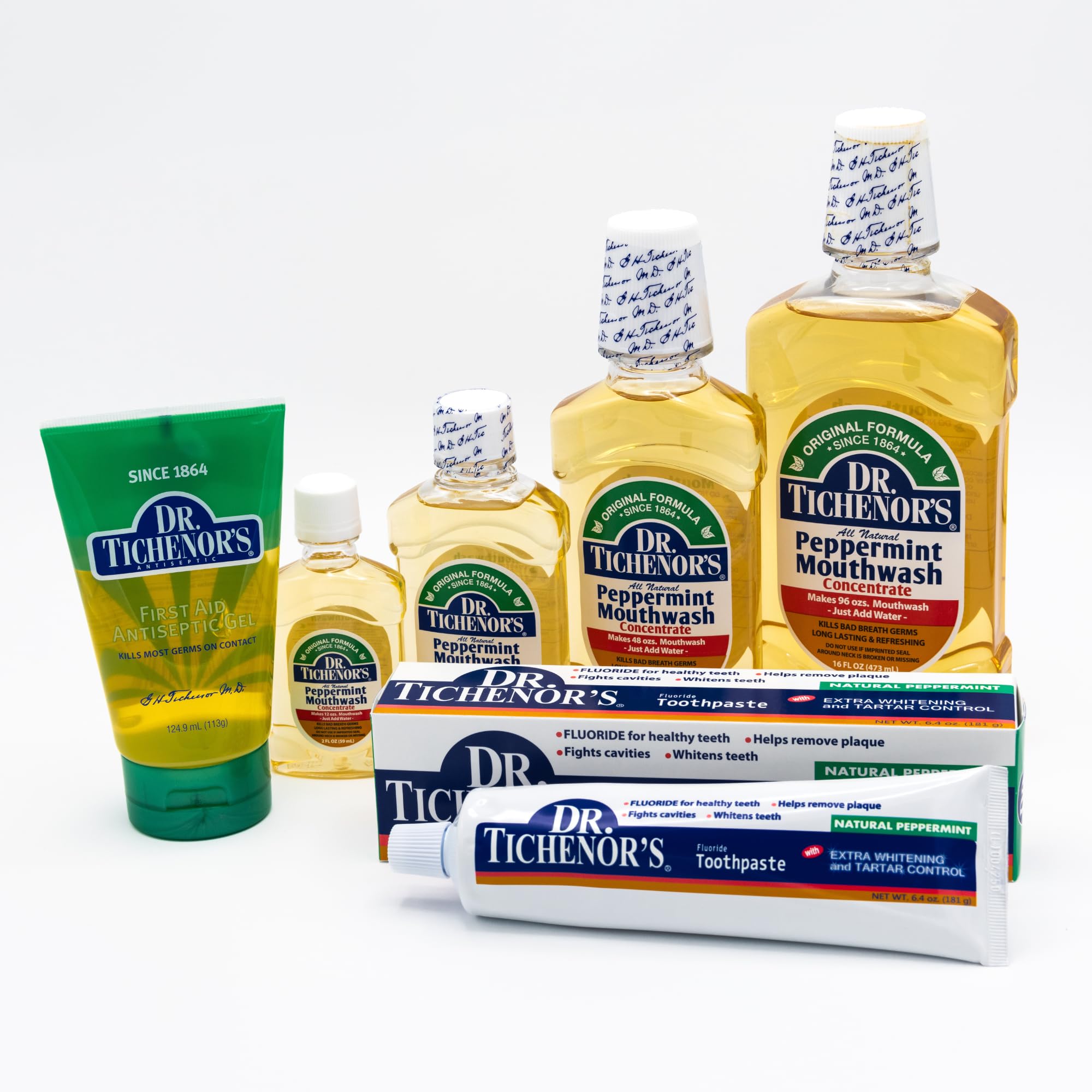 Ingredients and fluoride information on Dr. Tichenor's toothpaste