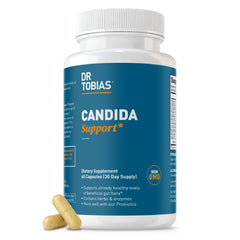Bottle of Dr. Tobias Candida Support 60 capsules