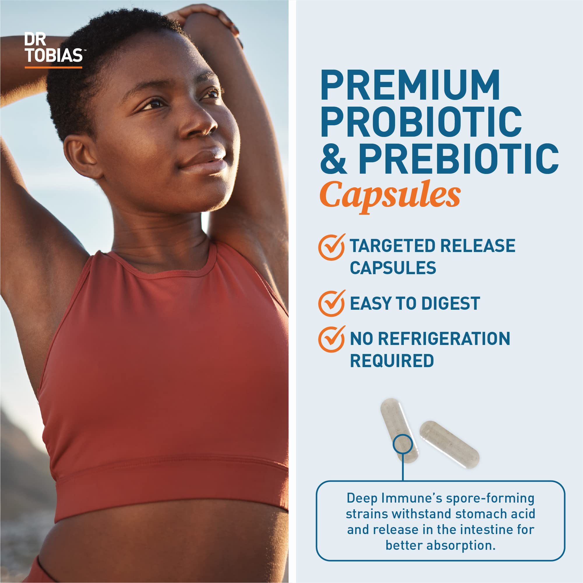 Supplement facts label on the Dr. Tobias bottle