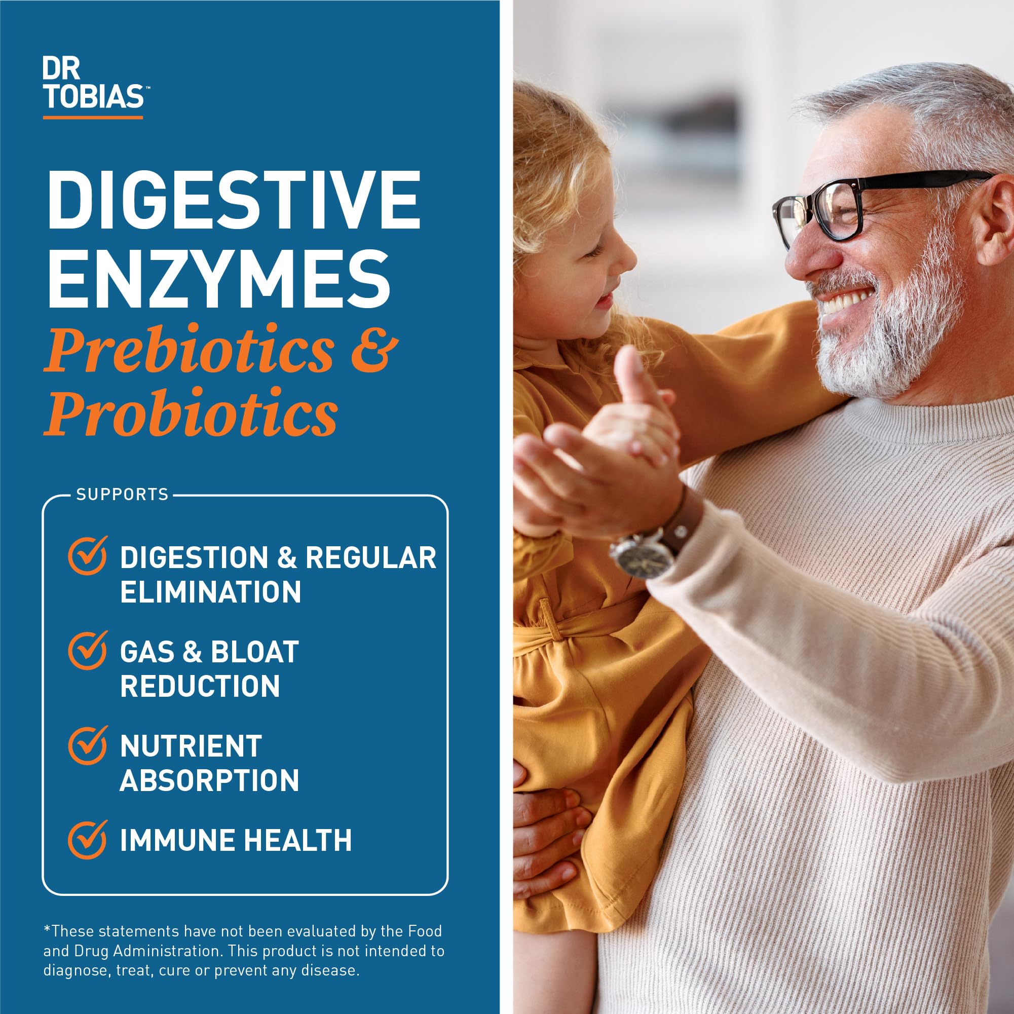 Probiotics and prebiotics blend in Dr. Tobias formula