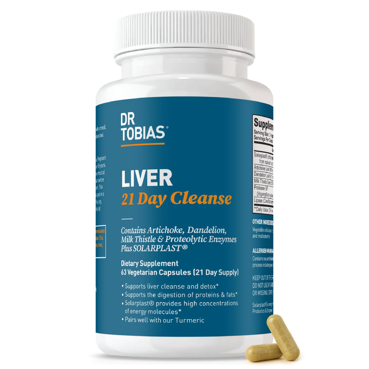 Dr. Tobias Liver 21 Day Cleanse bottle label