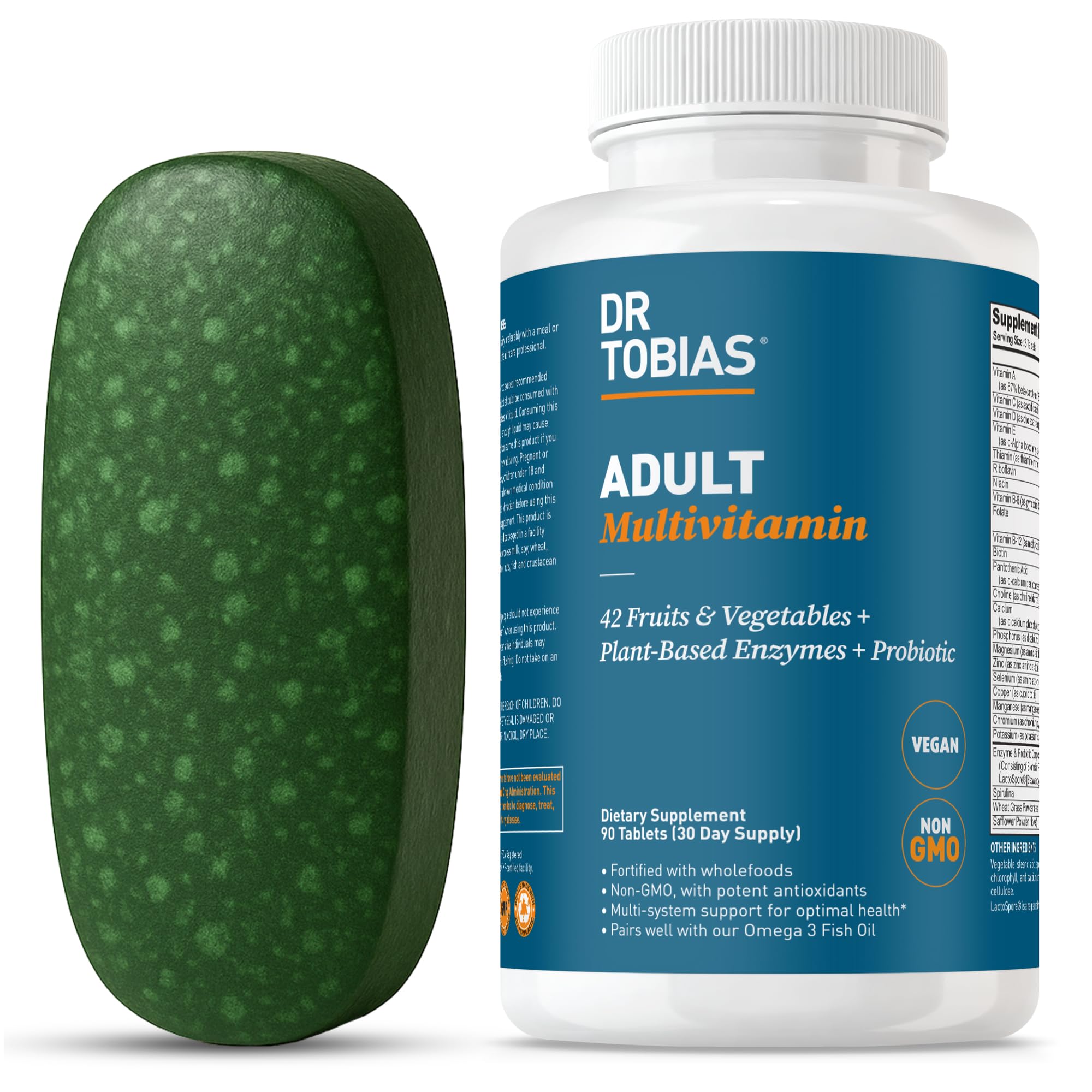 Dr. Tobias Adult Multivitamin bottle for women and men