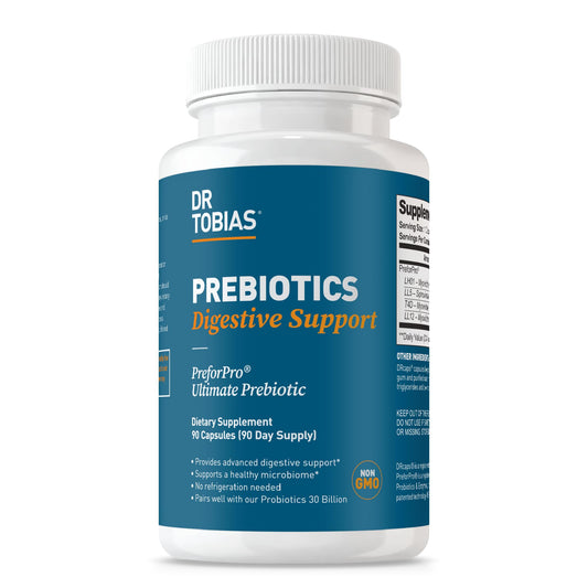 Dr. Tobias Prebiotics bottle with capsules